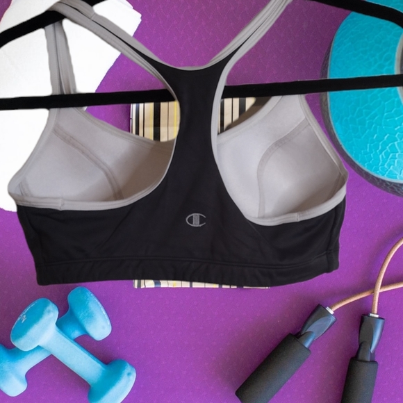 Champion Double Dry Gray and White Spots Bra - Picture 5 of 5